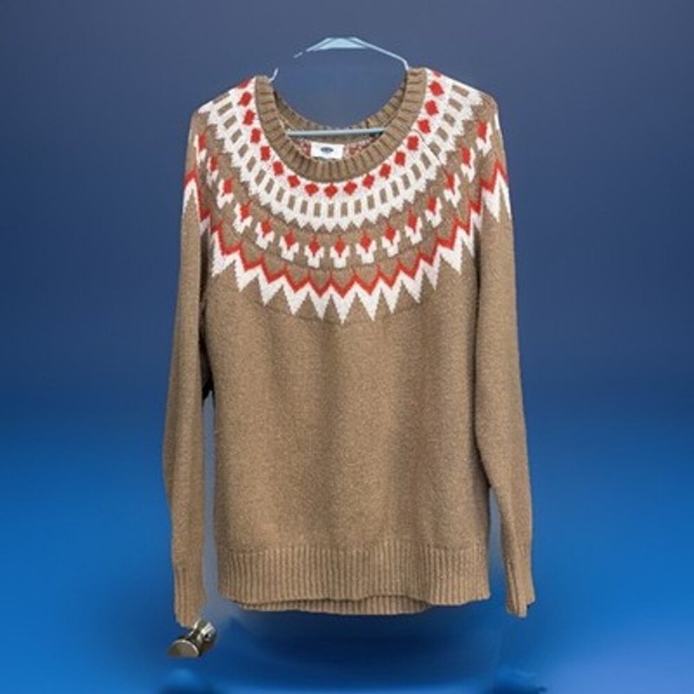 OLD NAVY Women's XL Sweater Shaker Stitch Cozy Cabincore Measurements In Pics